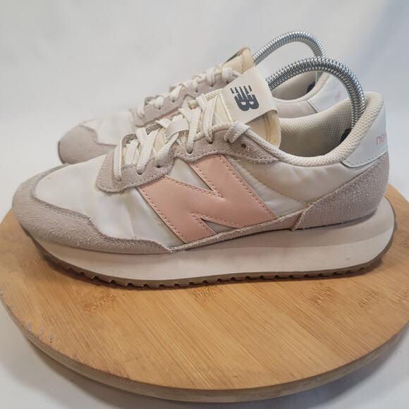 New Balance Women's Athletic Shoes - Cream and Pink - Picture 1 of 14